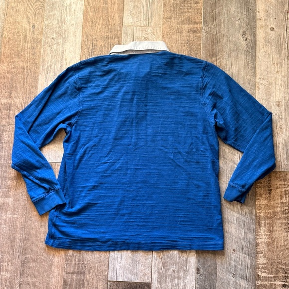 PATAGONIA Men’s Rugby Polo Shirt Long Sleeve Vintage Retro 80s Blue Size xLarge - Picture 6 of 6